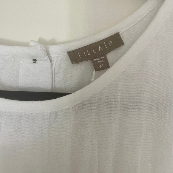 LILLA P CAP SLEEVE DRESS WHITE SIZE M NWT - Picture 12 of 16